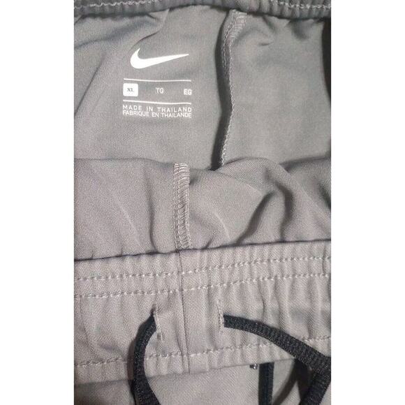 Nike men's Basketball Track Pants Sz XL Gray Silver Embroidered Swoosh Logo - Picture 6 of 8